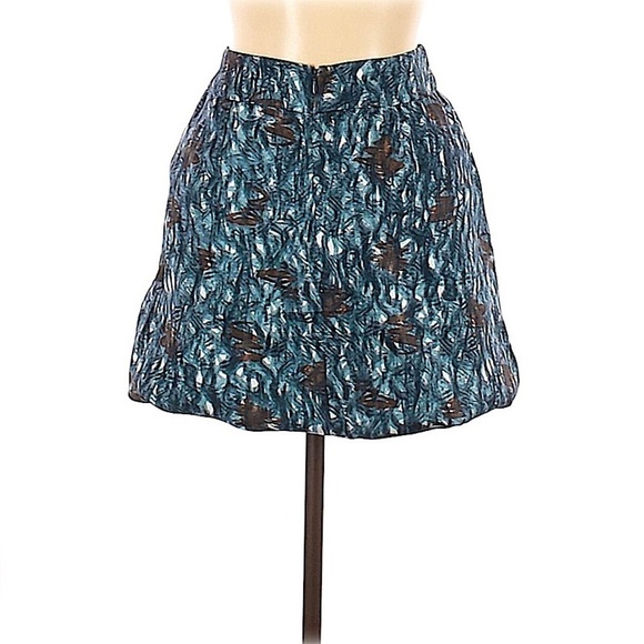 BANANA Republic Print Silk Bubble Skirt Size 0 - Picture 3 of 6